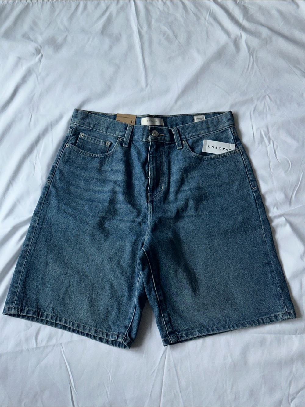PacSun Men's Dark Blue Denim Jean Shorts